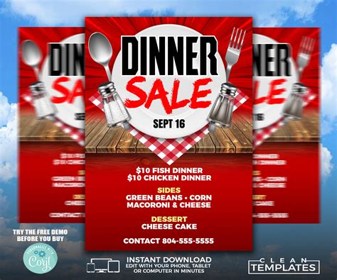 Dinner Sale Flyer Template